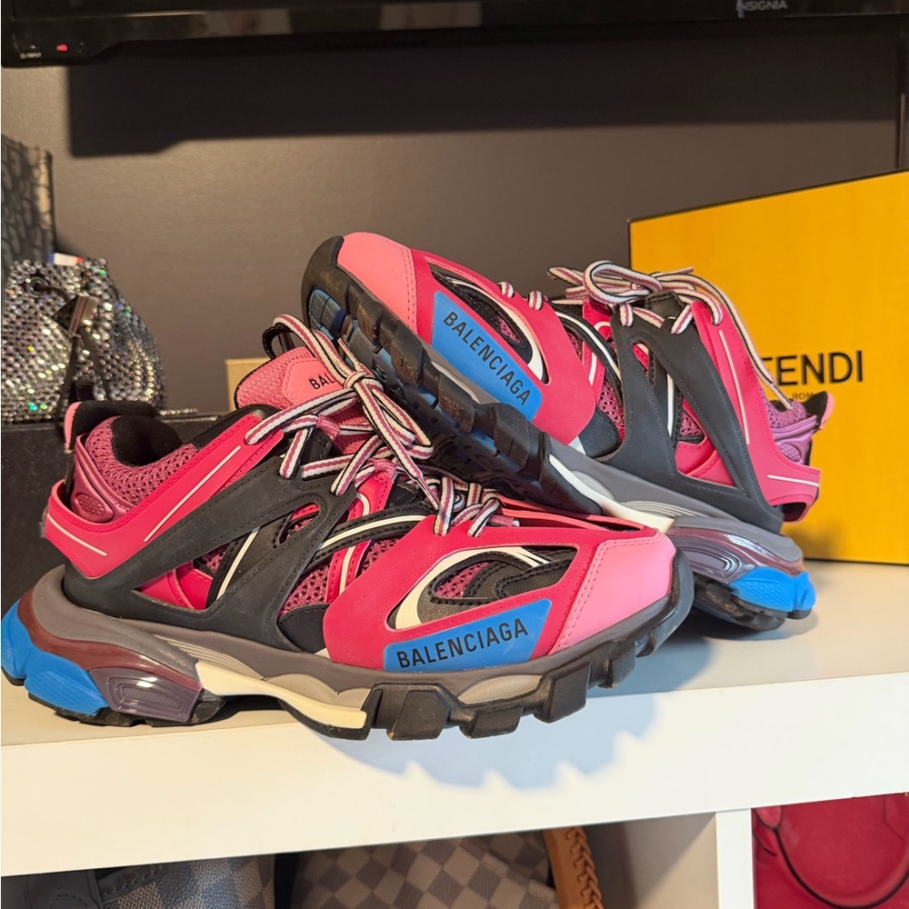 Balenciaga Pink and Blue Women's Sneakers